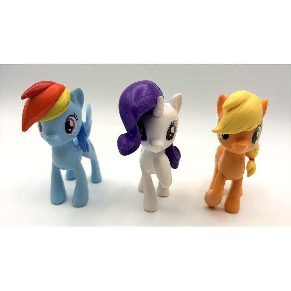 My Little Pony MLP 2017 Friendship Is Magic Molded Hair 3.5in Lot of 3